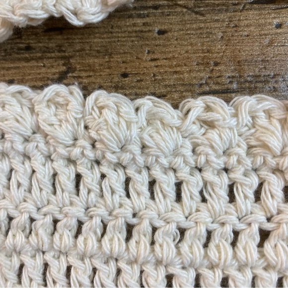 Handmade set of 2 dishcloths cream - Picture 8 of 8